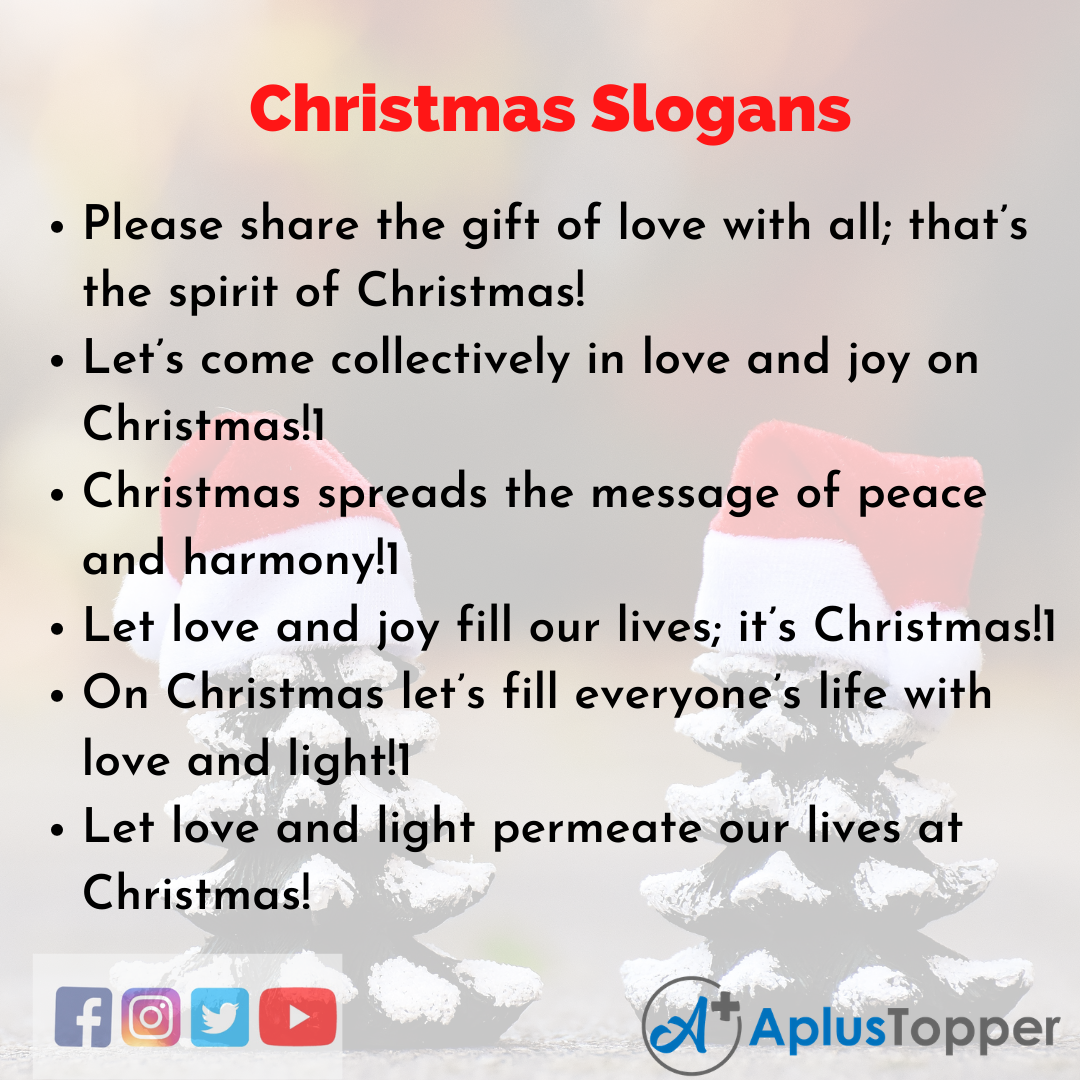 5 Slogans on Christmas in English