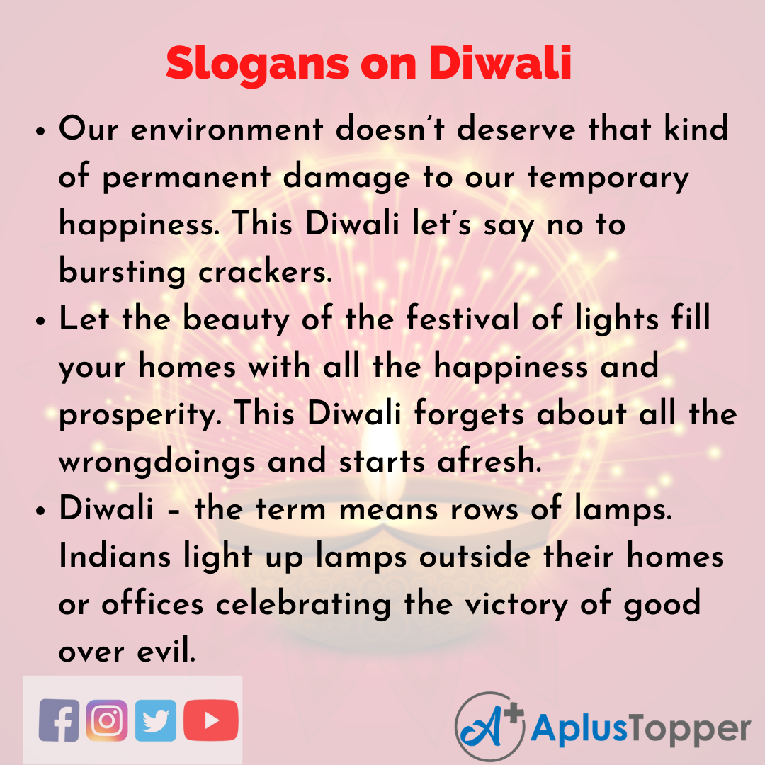 5 Slogans on Diwali in English