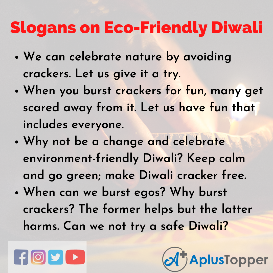 5 Slogans on Eco-Friendly Diwali in English