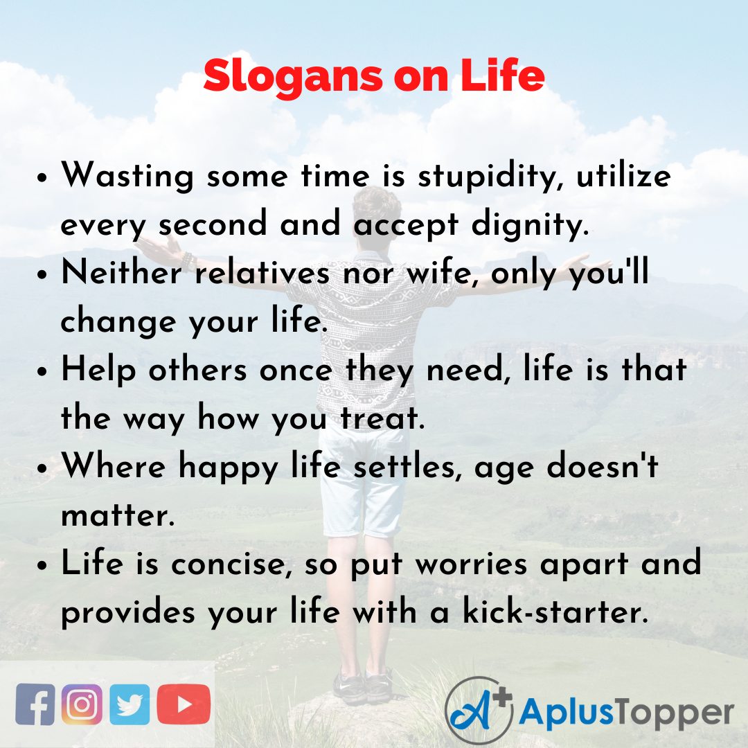 5 Slogans on Life in English