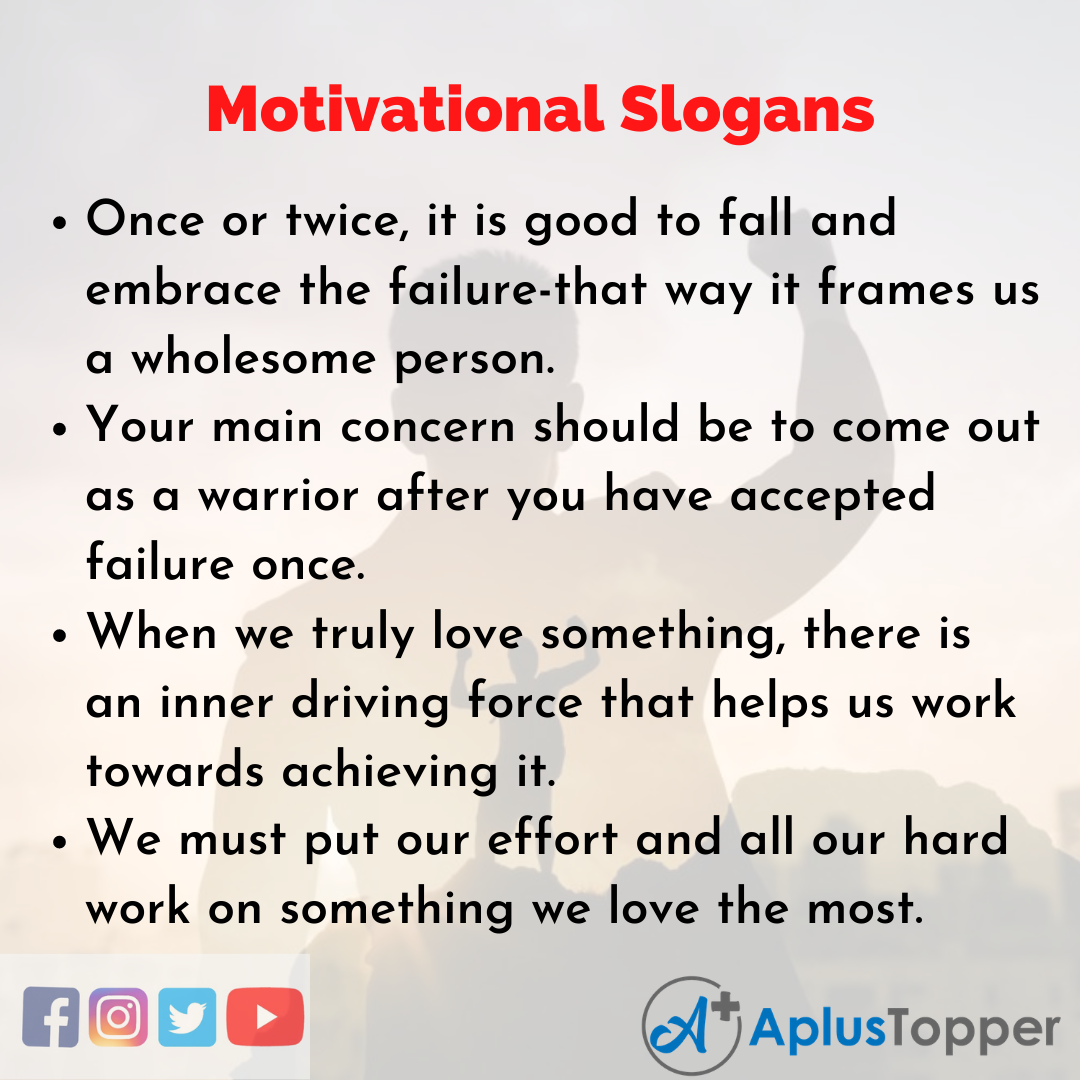 5 Slogans on Motivation in English