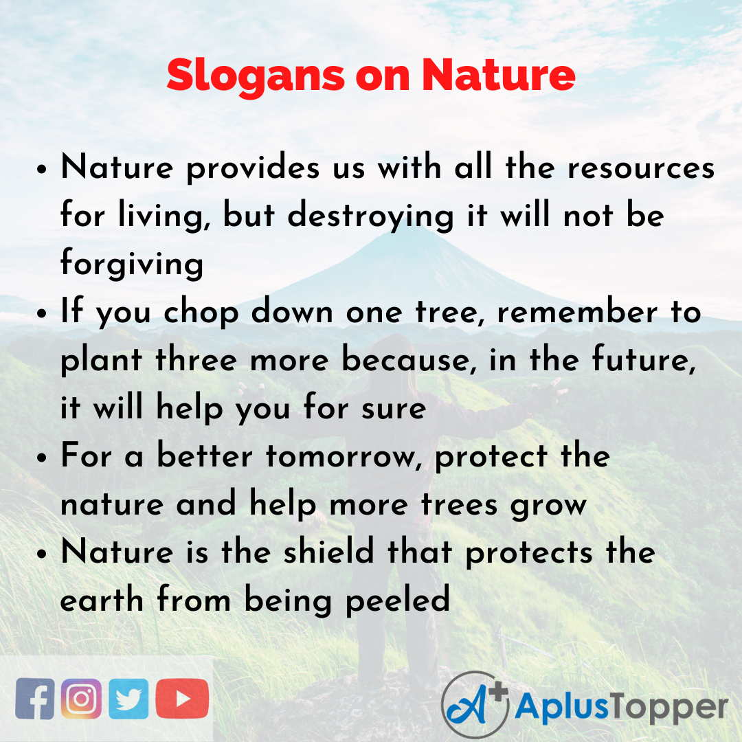 5 Slogans on Nature in English