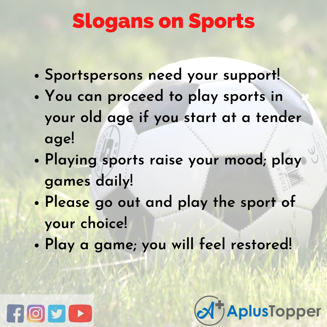 5 Slogans on Sports in English
