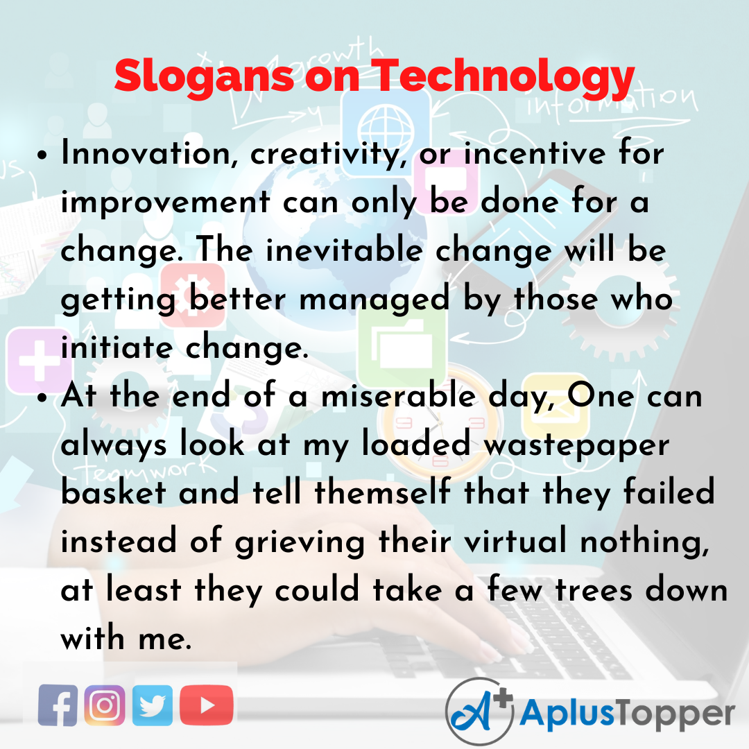5 Slogans on Technology in English