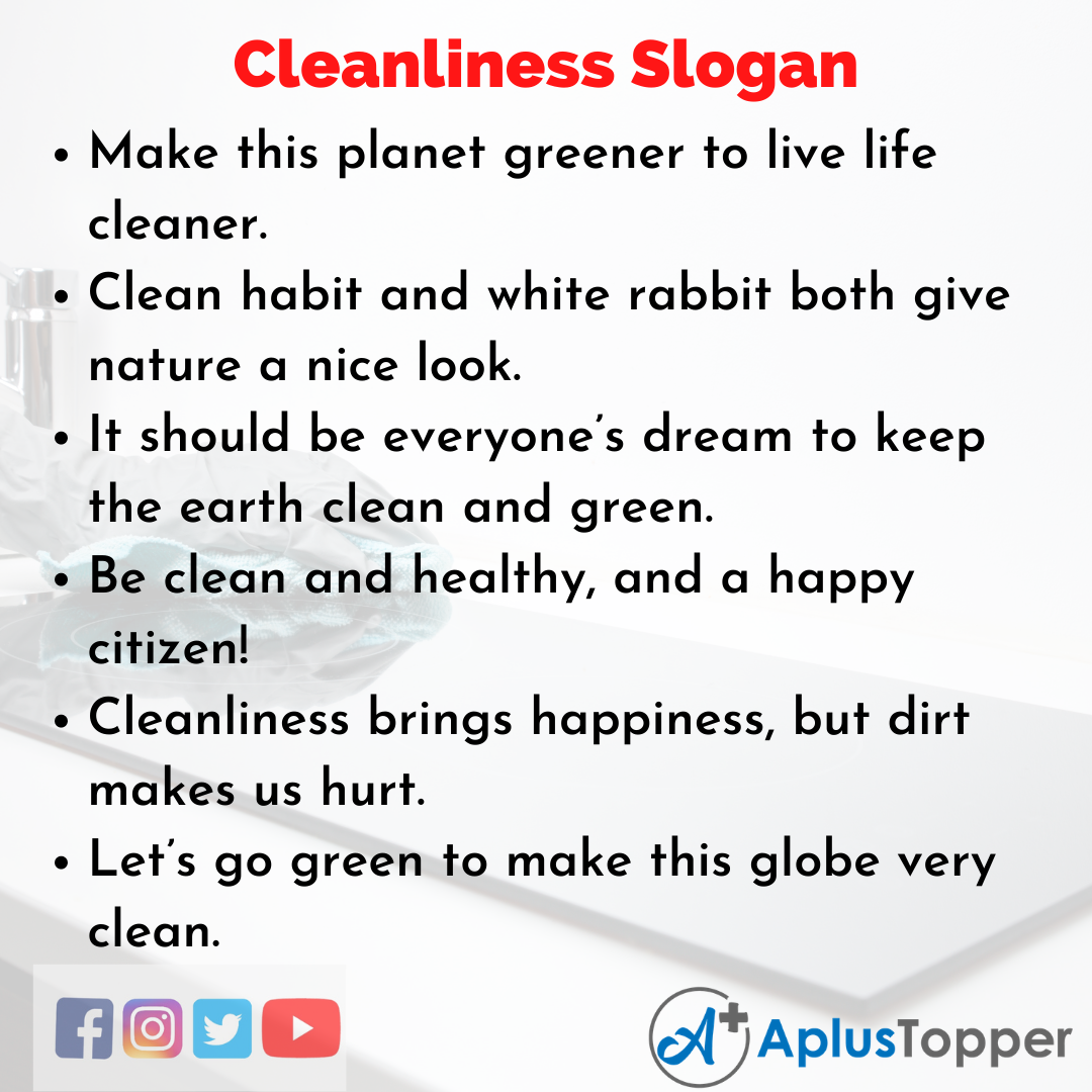 Catchy Slogans On Cleanliness