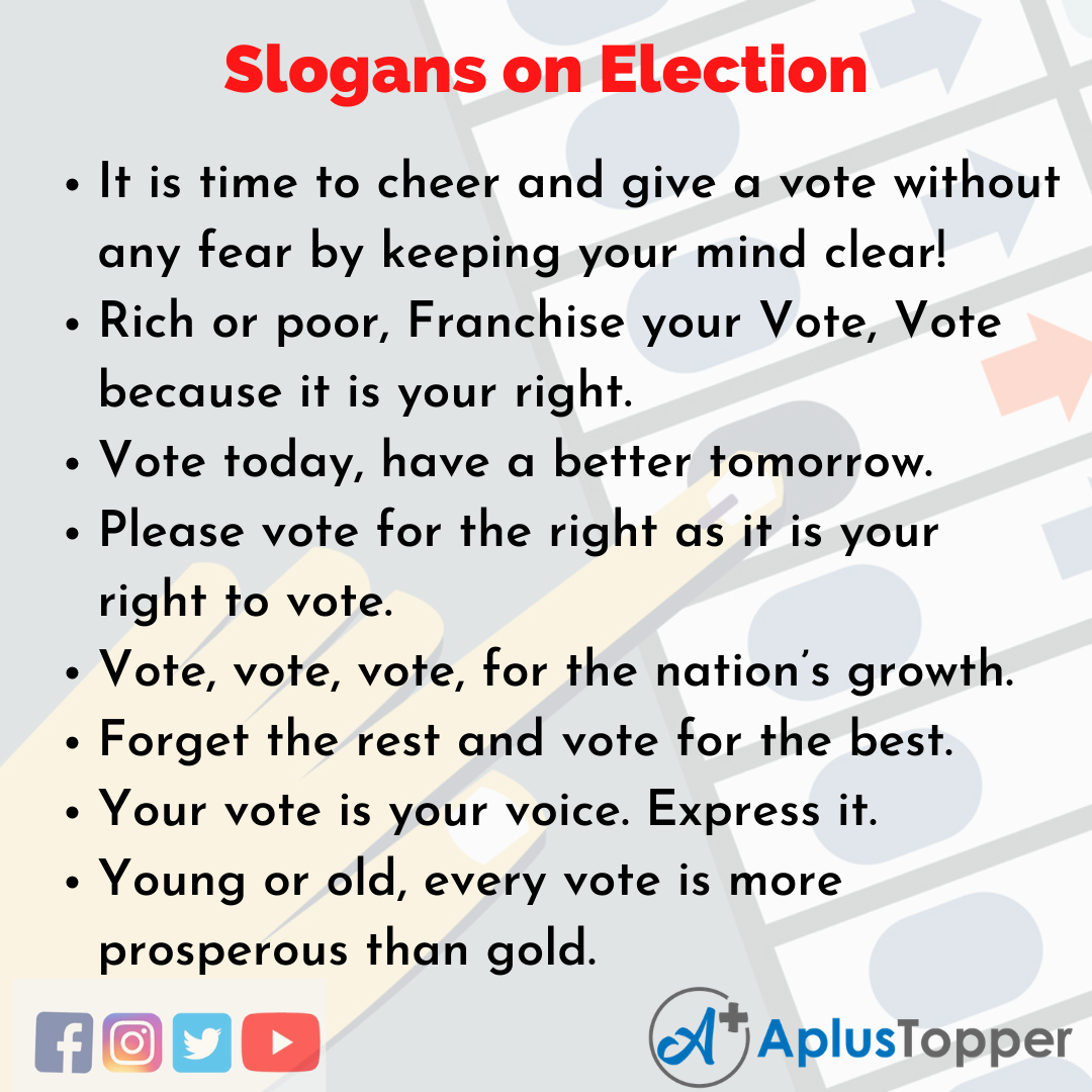 Catchy Slogans on Election