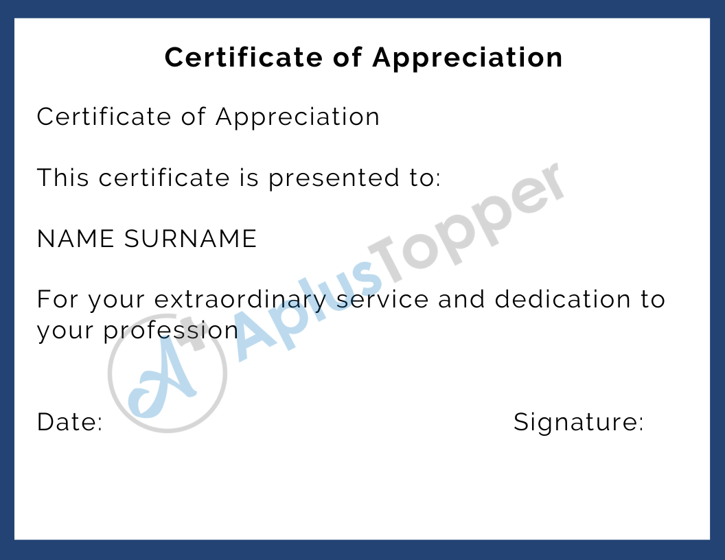 Certificate of Appreciation Template free Download
