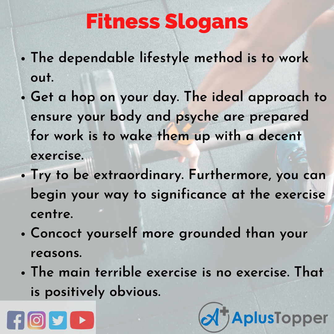 Fitness Slogans in English