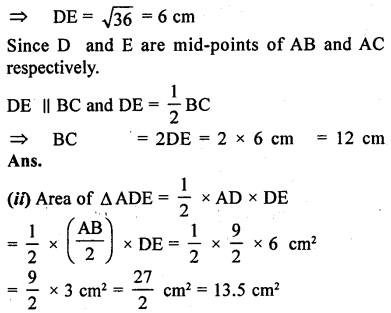 ML Aggarwal Class 9 Solutions for ICSE Maths Chapter 12 Pythagoras Theorem Chapter Test img-3
