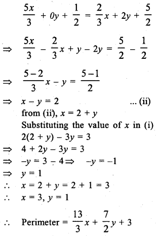 ML Aggarwal Class 9 Solutions for ICSE Maths Chapter 6 Problems on Simultaneous Linear Equations Chapter Test img-10