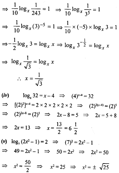 ML Aggarwal Class 9 Solutions for ICSE Maths Chapter 9 Logarithms Chapter Test img-10