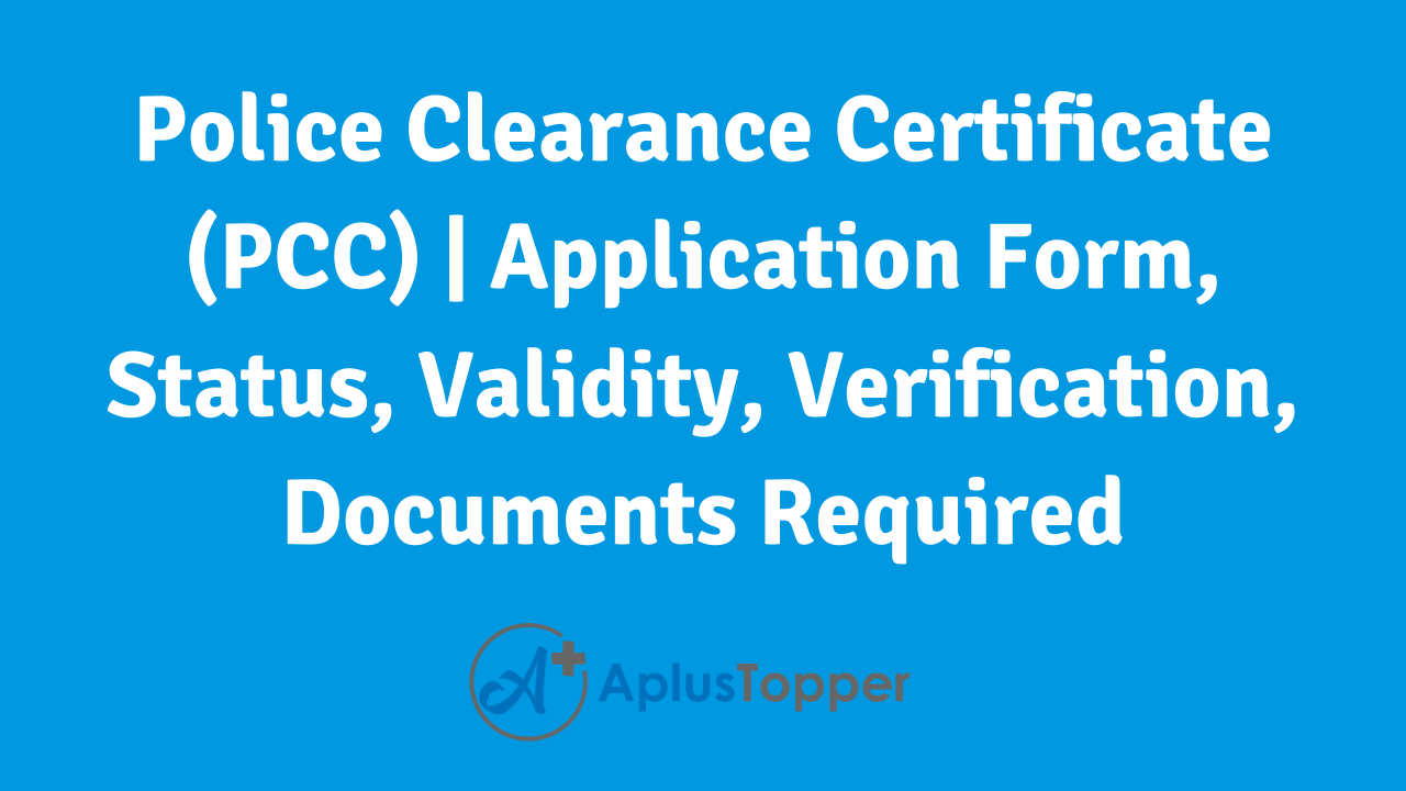 Police Clearance Certificate