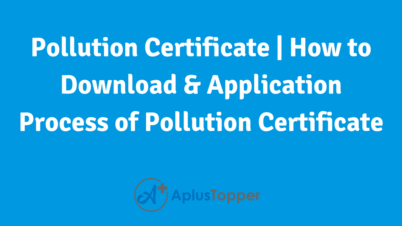 Pollution Certificate