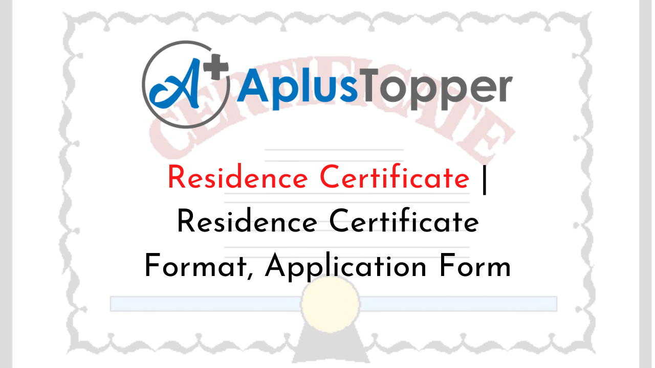 Residence Certificate