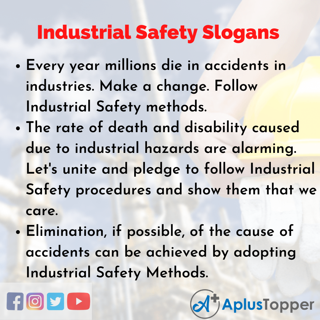 Slogan on Industrial Safety in English