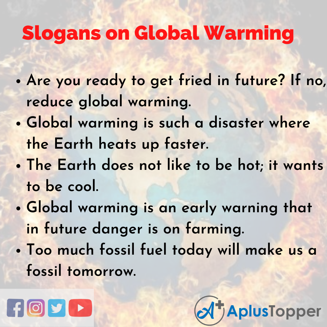 Slogans on Global Warming in English