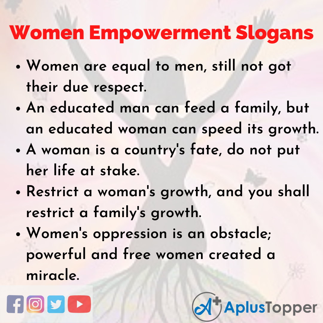 Slogans on Women Empowerment in English