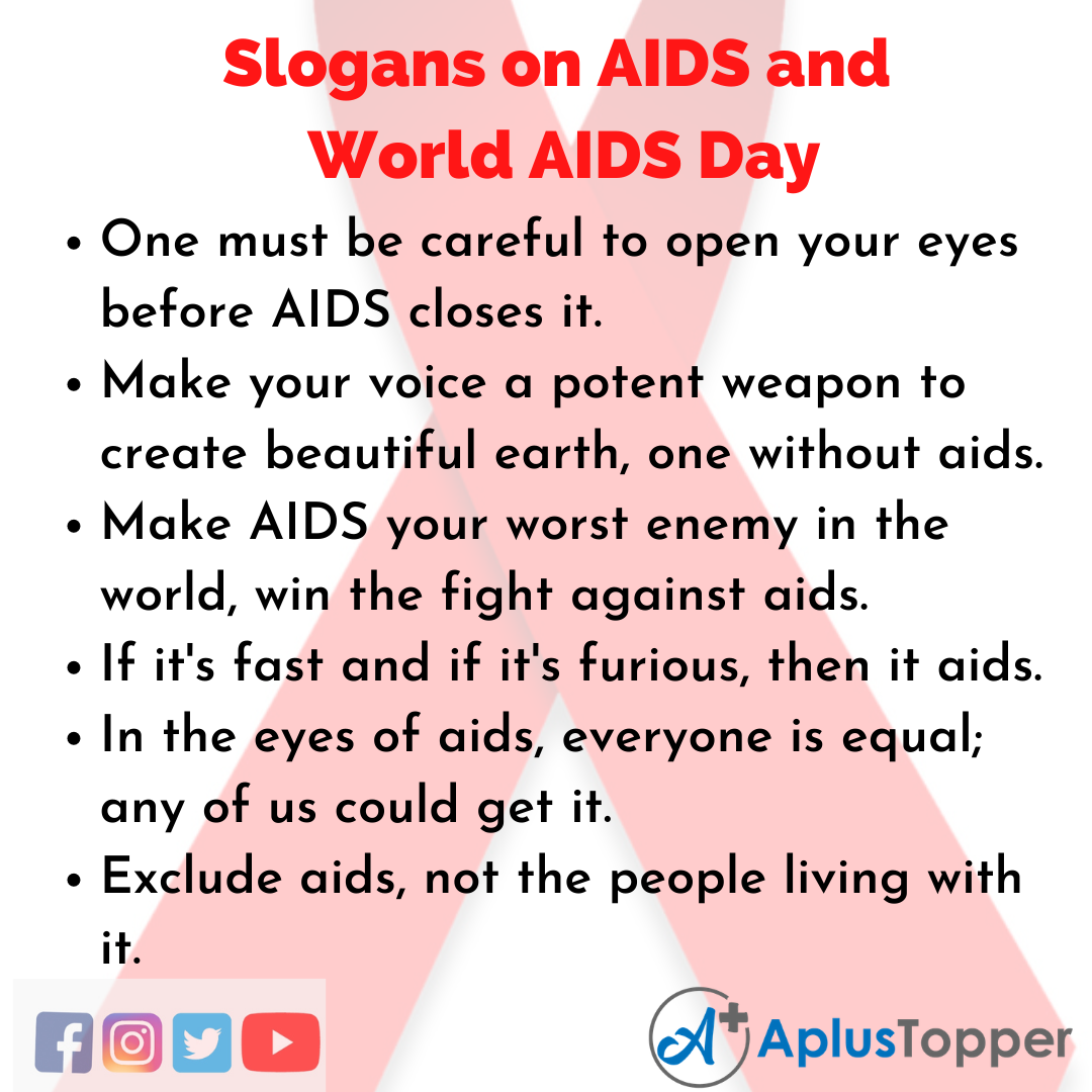 Unique And Catchy Slogans on AIDS and World Aids Day