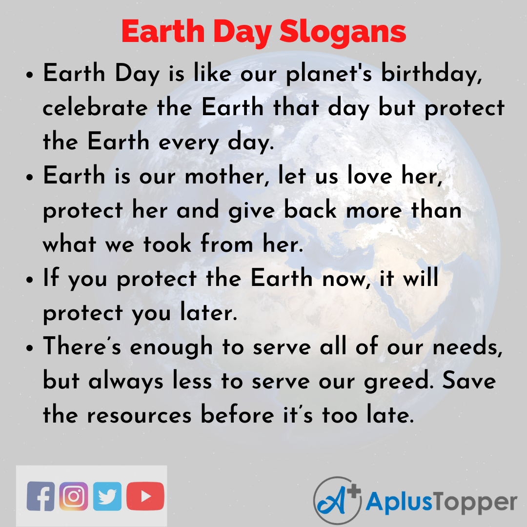 Unique and Catchy Slogans On Earth Day