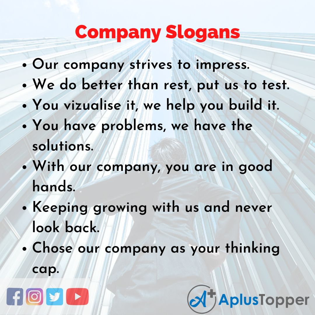 5 Slogans On Company In English 