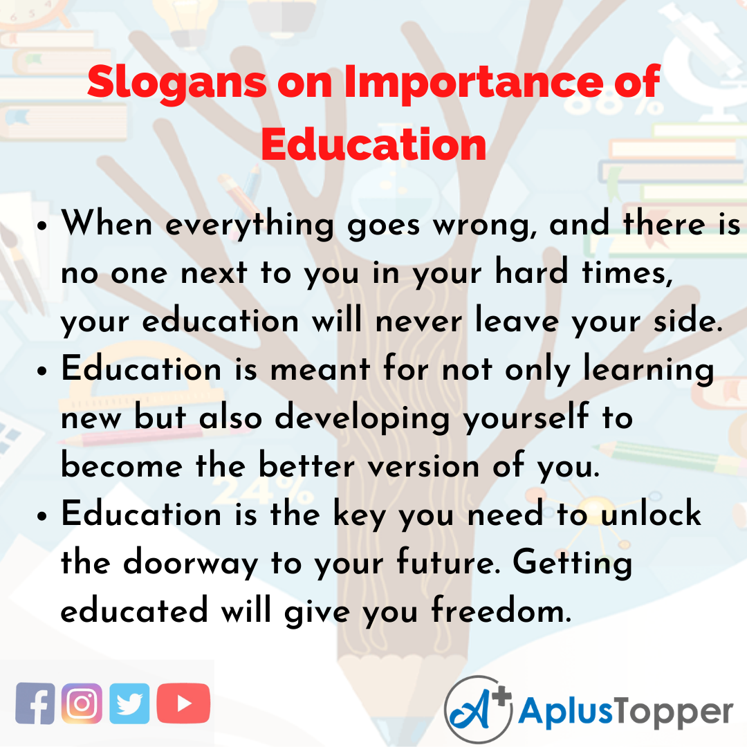 5 Slogans on Importance of Education in English