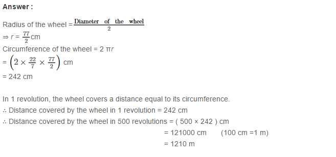 Concepts of Perimeter and Area RS Aggarwal Class 6 Maths Solutions CCE Test Paper 7.1