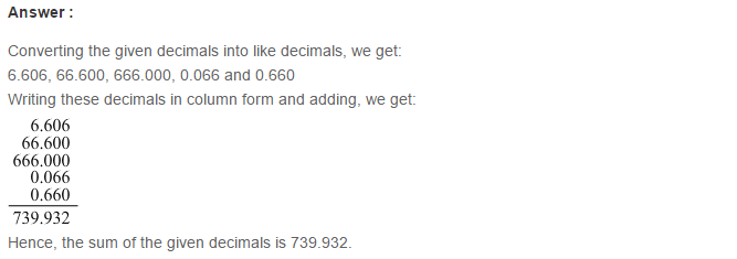 Decimals RS Aggarwal Class 7 Maths Solutions Exercise 3B 7.1