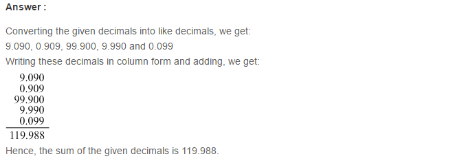 Decimals RS Aggarwal Class 7 Maths Solutions Exercise 3B 8.1