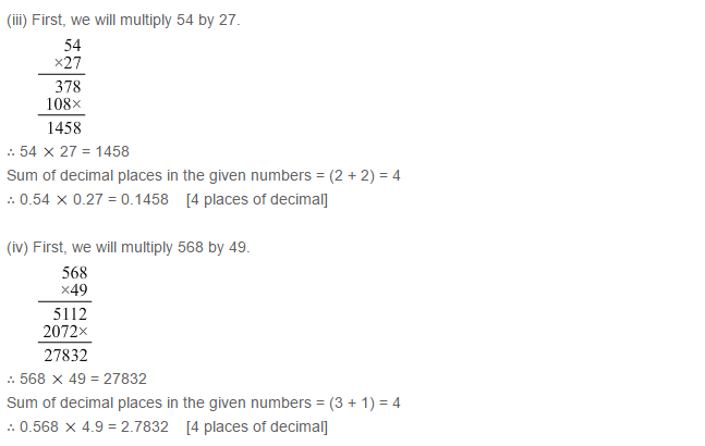 Decimals RS Aggarwal Class 7 Maths Solutions Exercise 3C 5.2