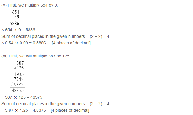 Decimals RS Aggarwal Class 7 Maths Solutions Exercise 3C 5.3