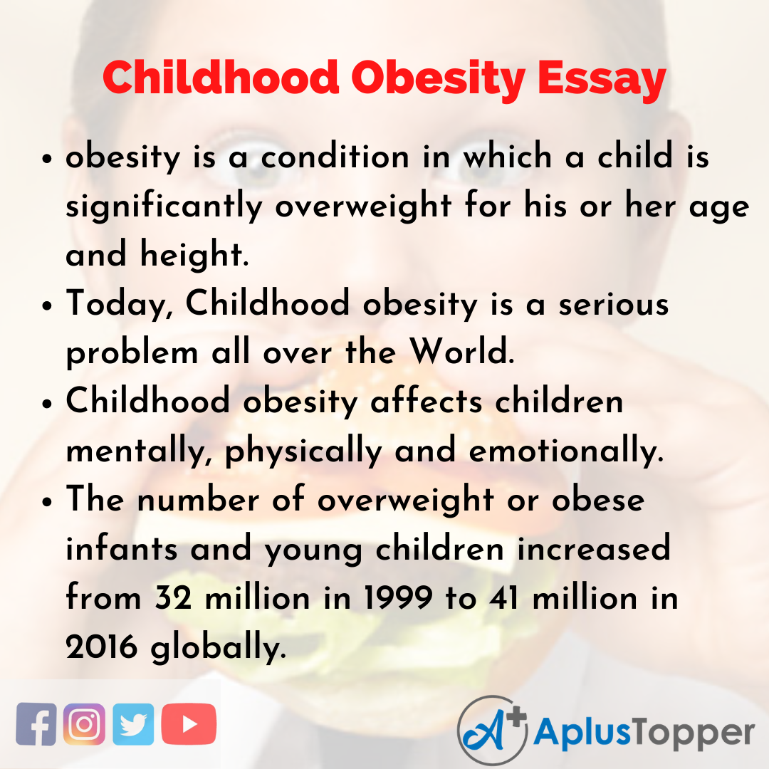 Essay about Childhood Obesity