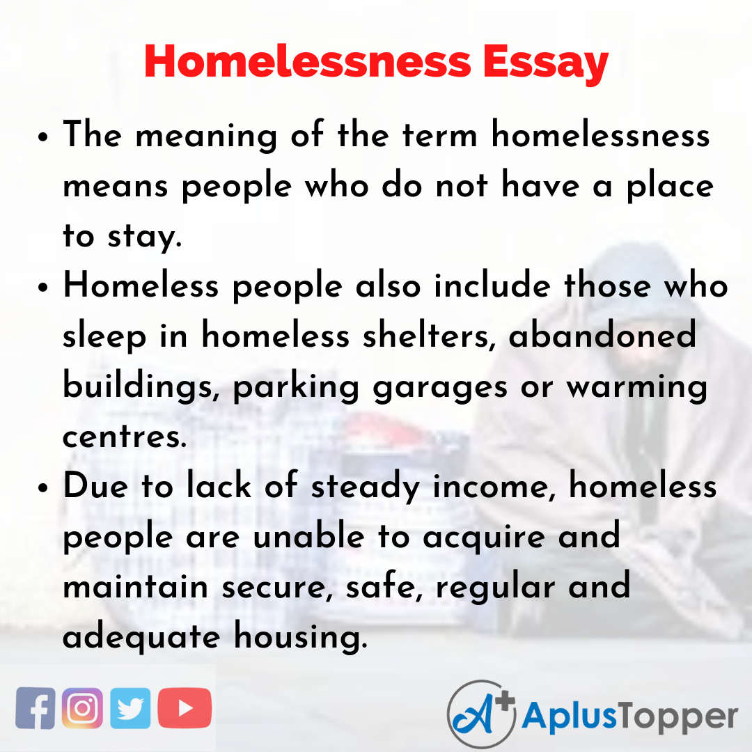 Essay about Homelessness