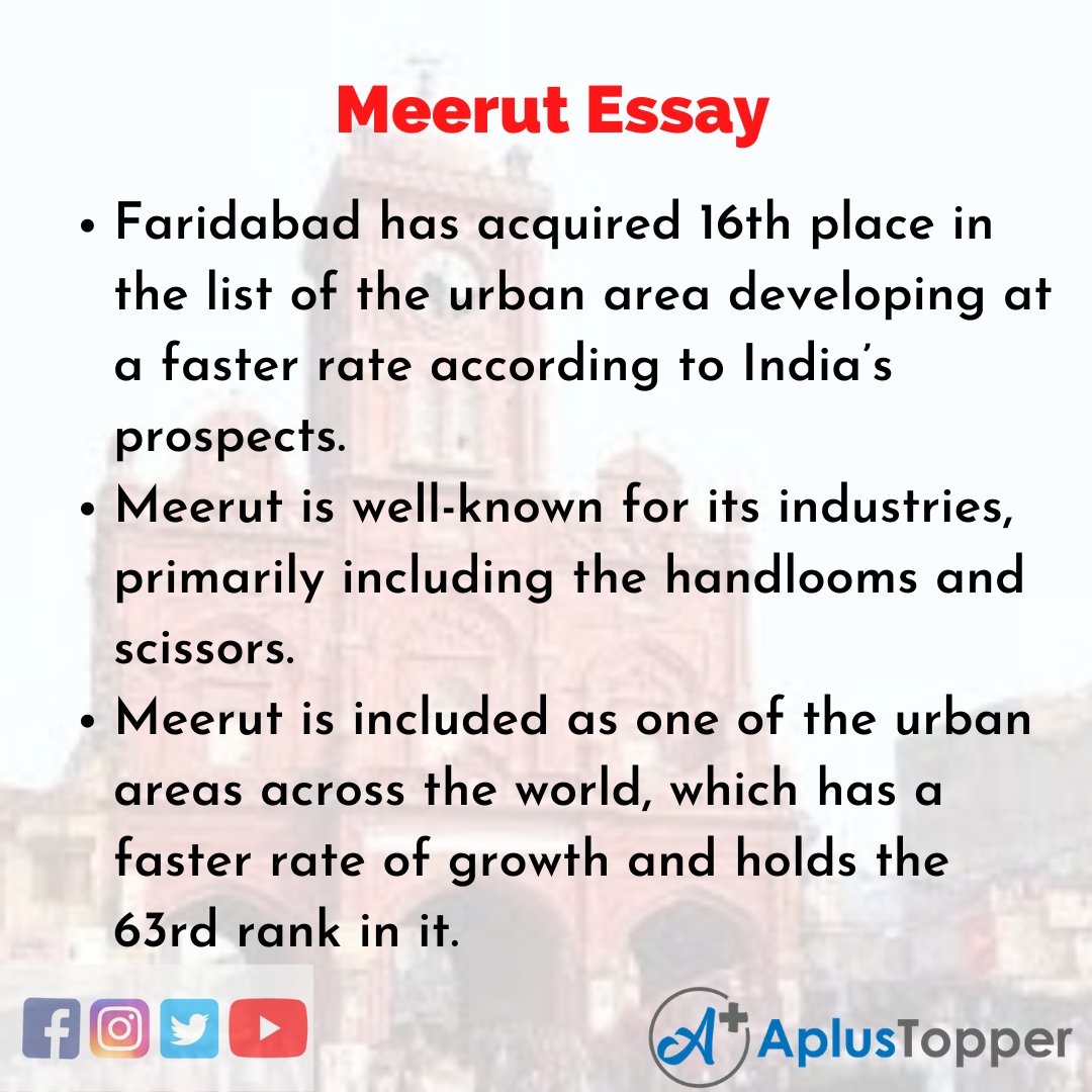 Essay about Meerut