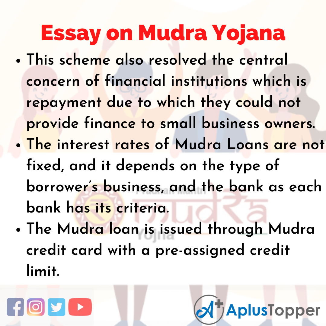 Essay about Mudra Yojana