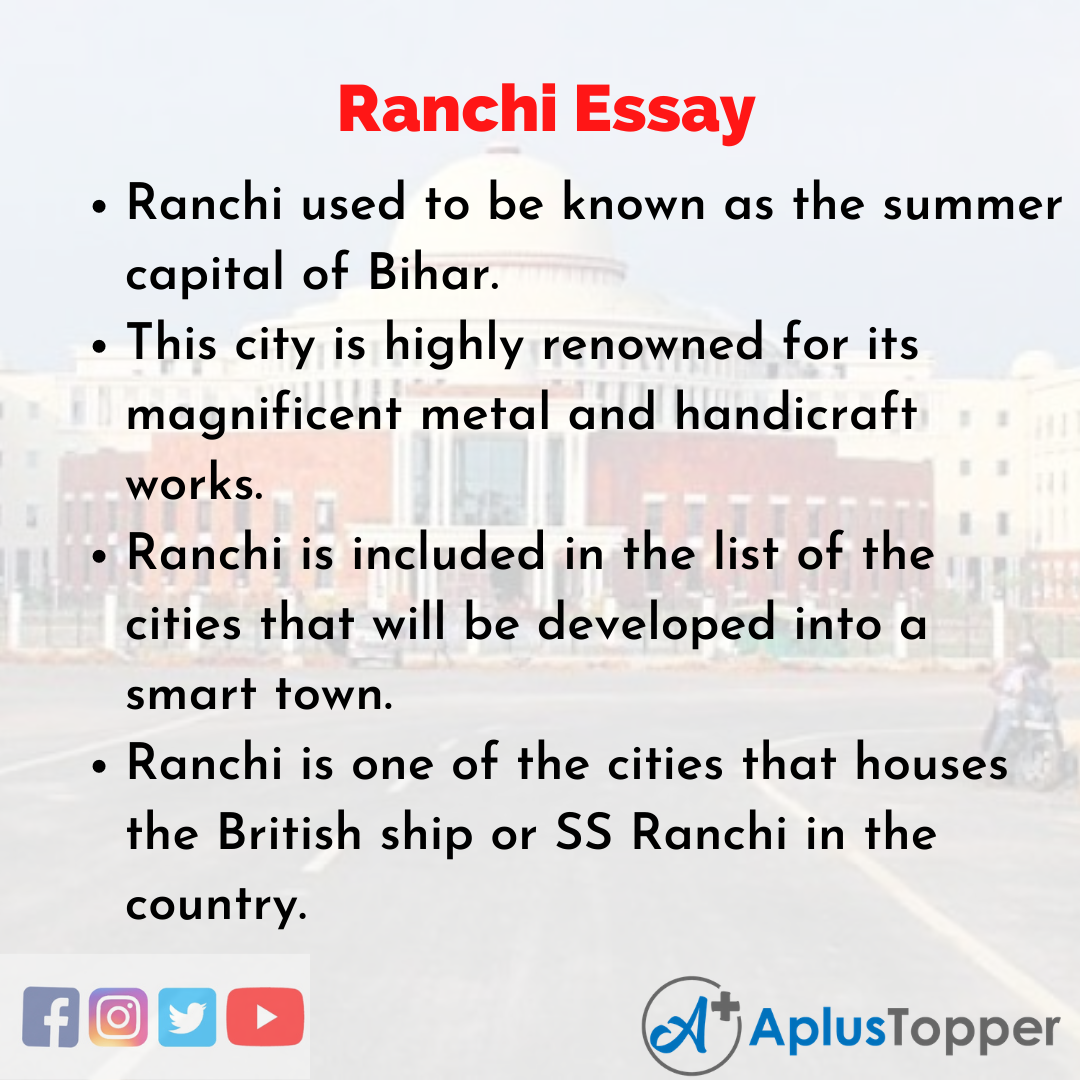 Essay about Ranchi