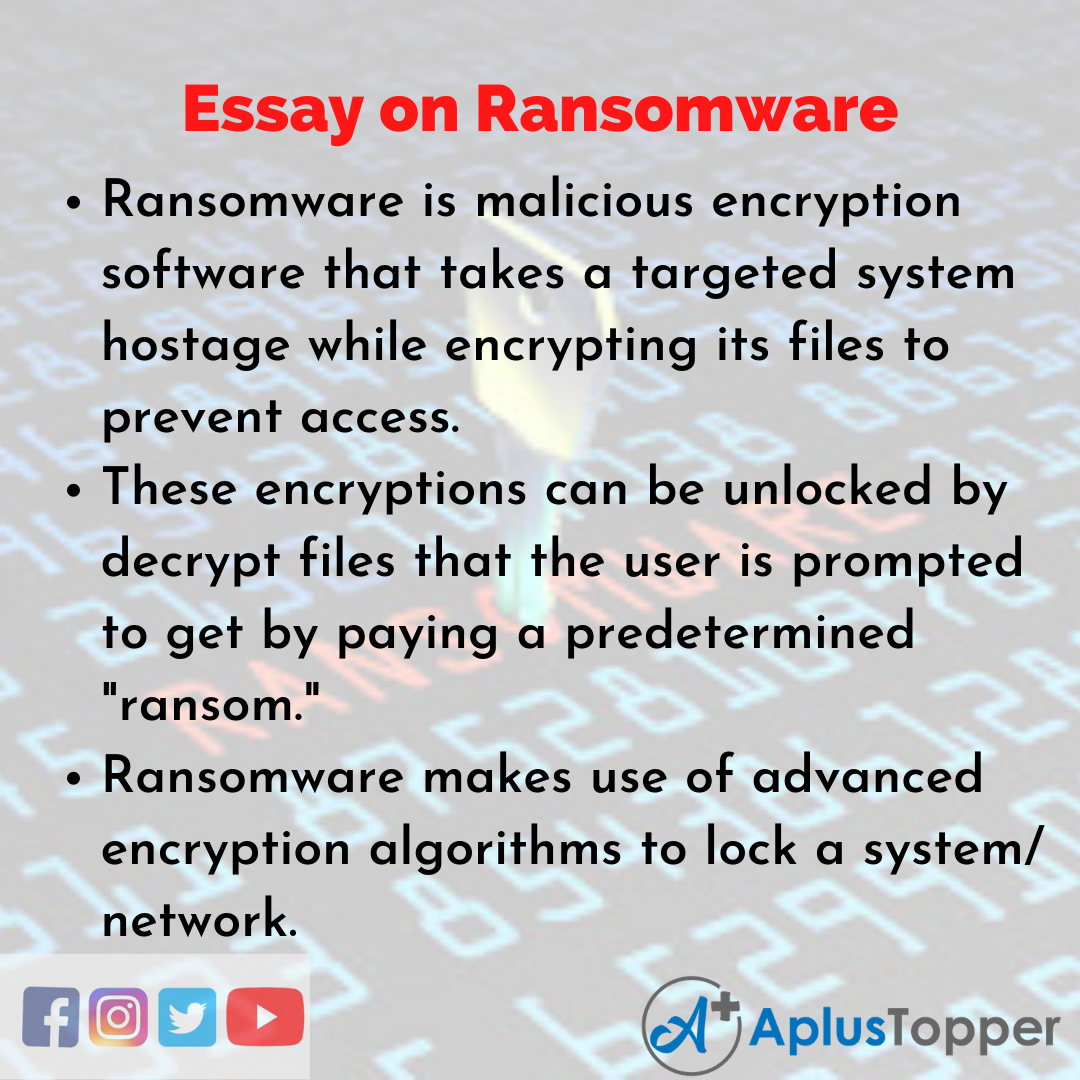 Essay about Ransomware