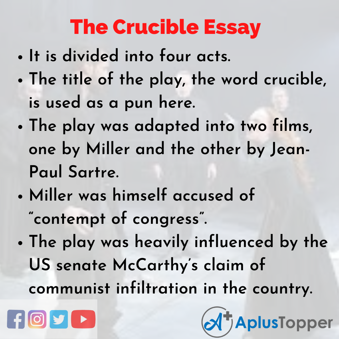 Essay about The Crucible