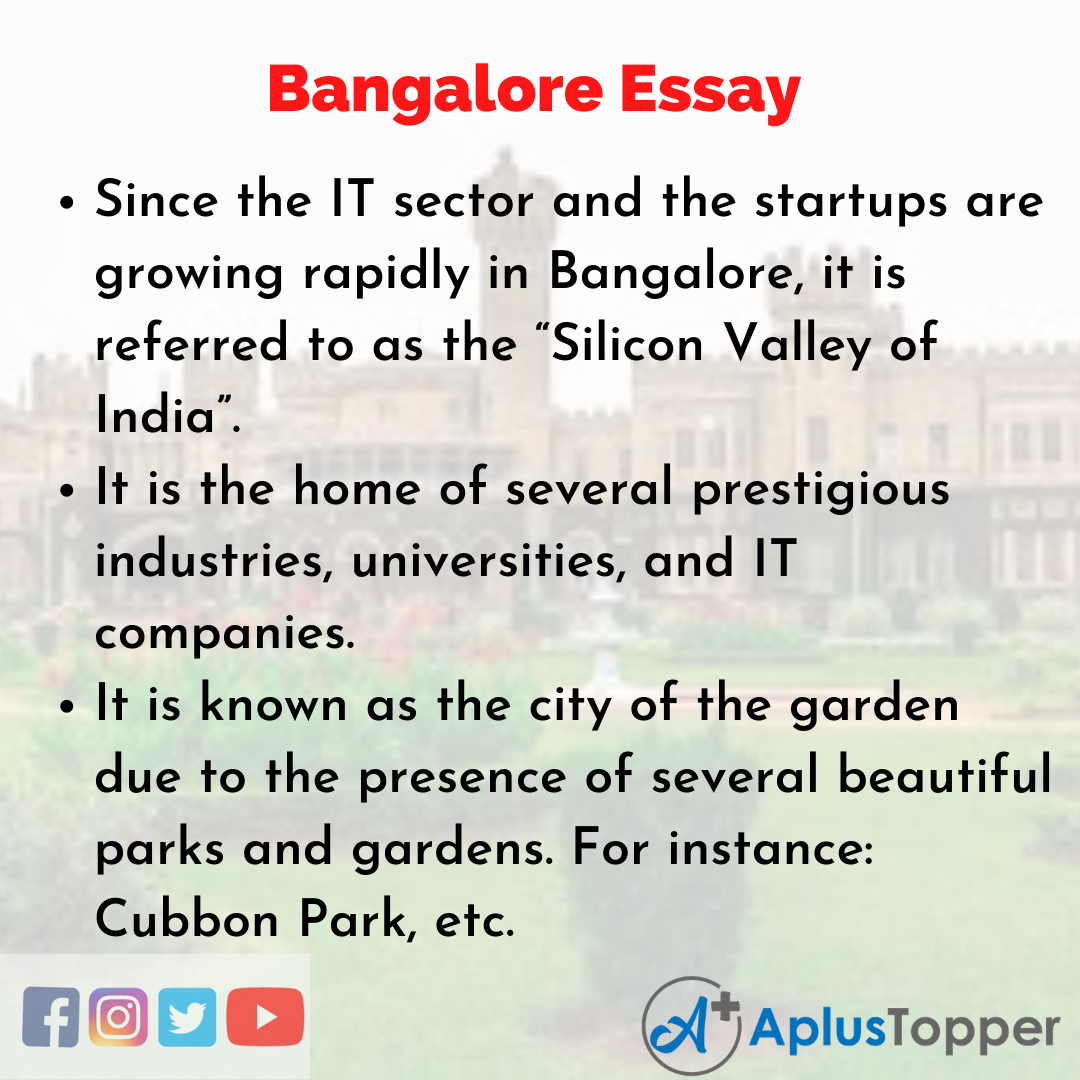 Essay of Bangalore