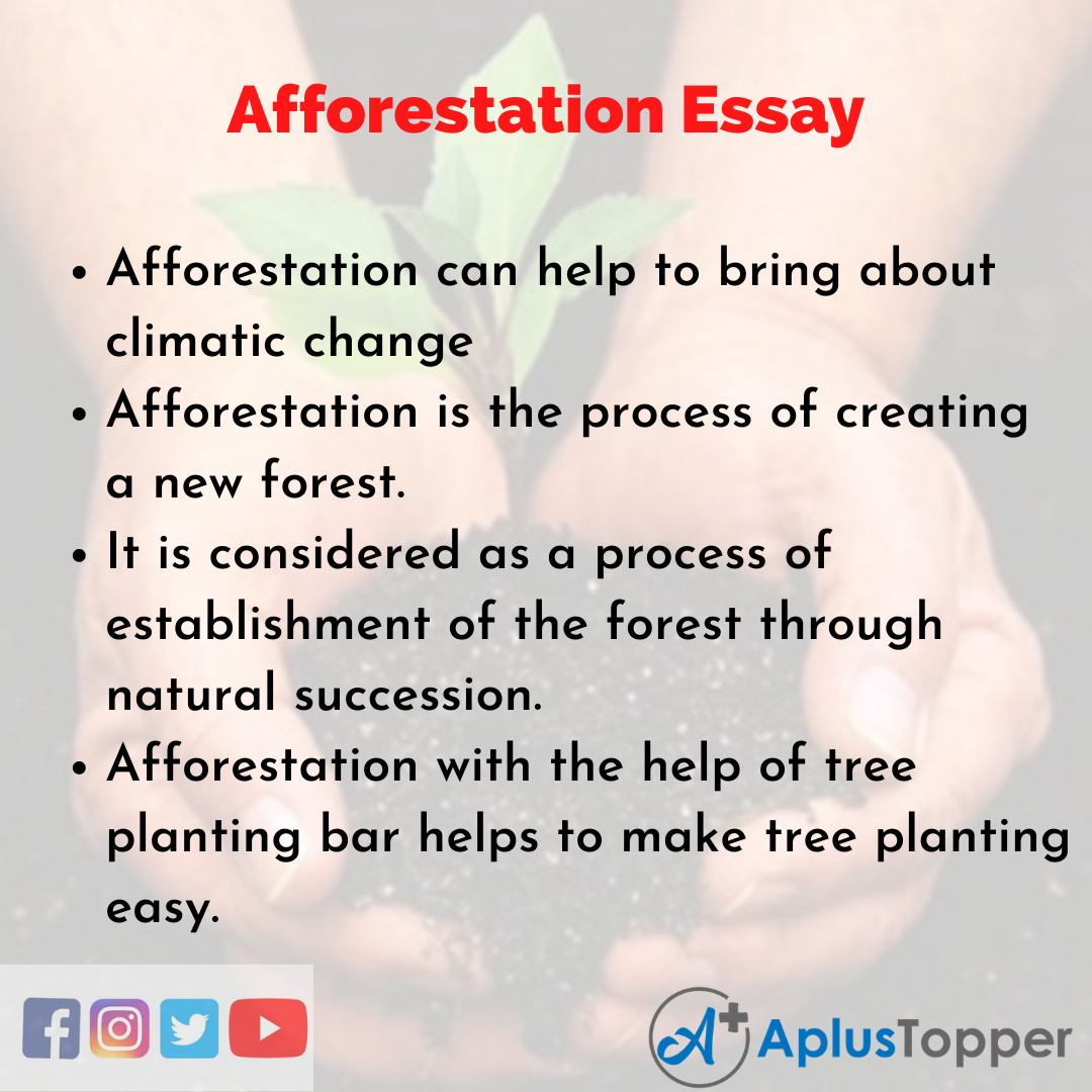 Essay on Afforestation