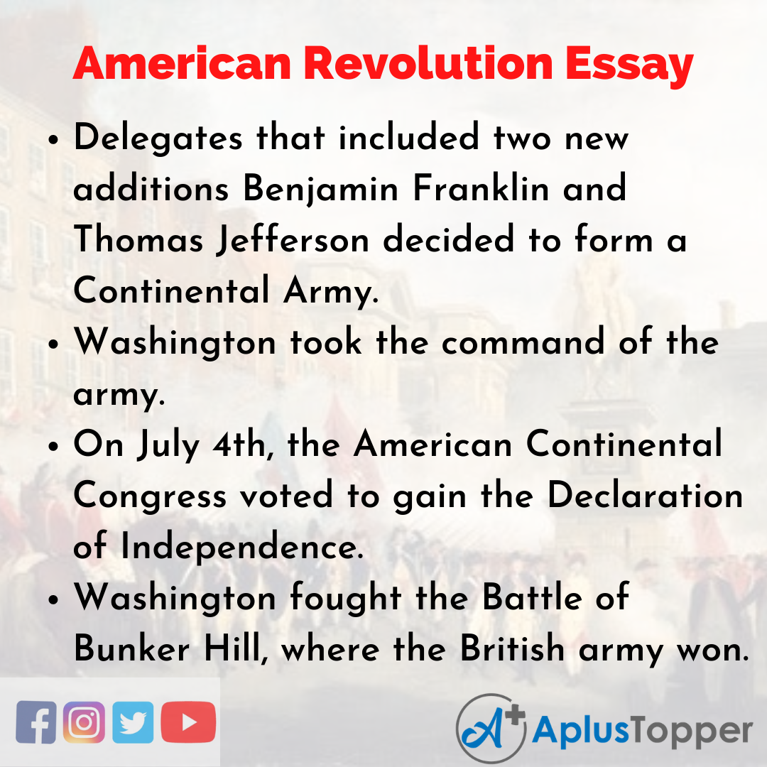 would you have joined the american revolution essay