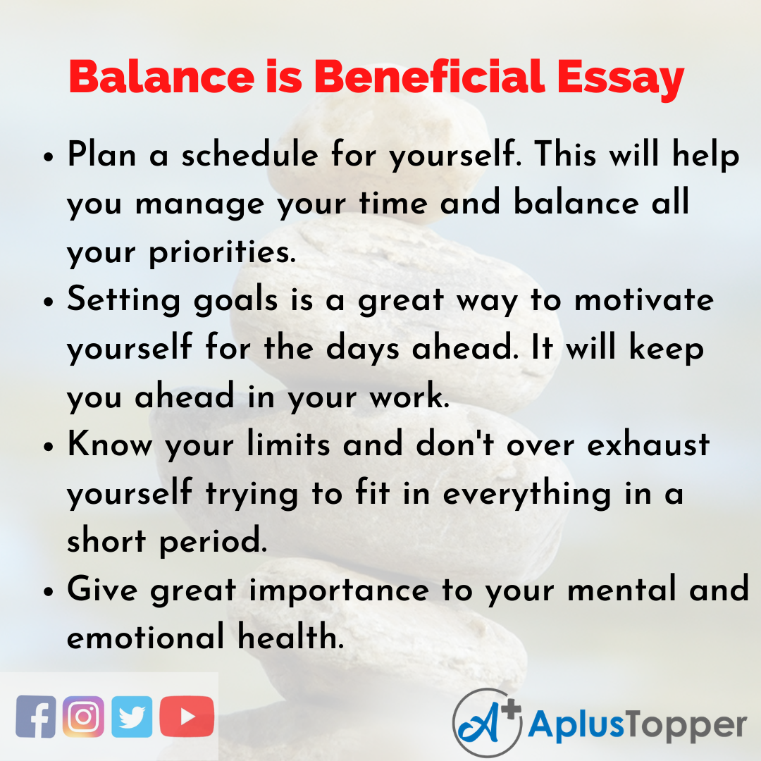 Essay on Balance is Beneficial