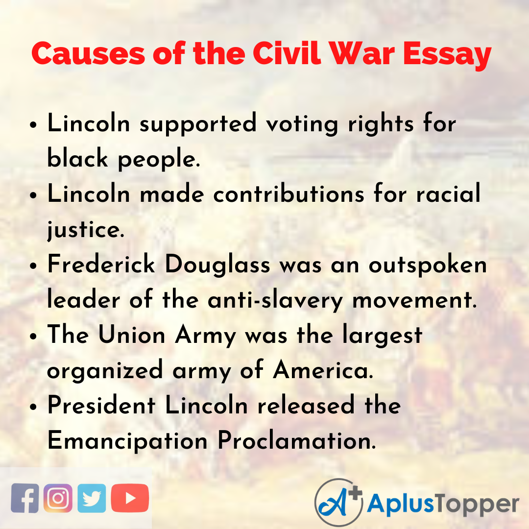 Essay on Causes of the Civil War