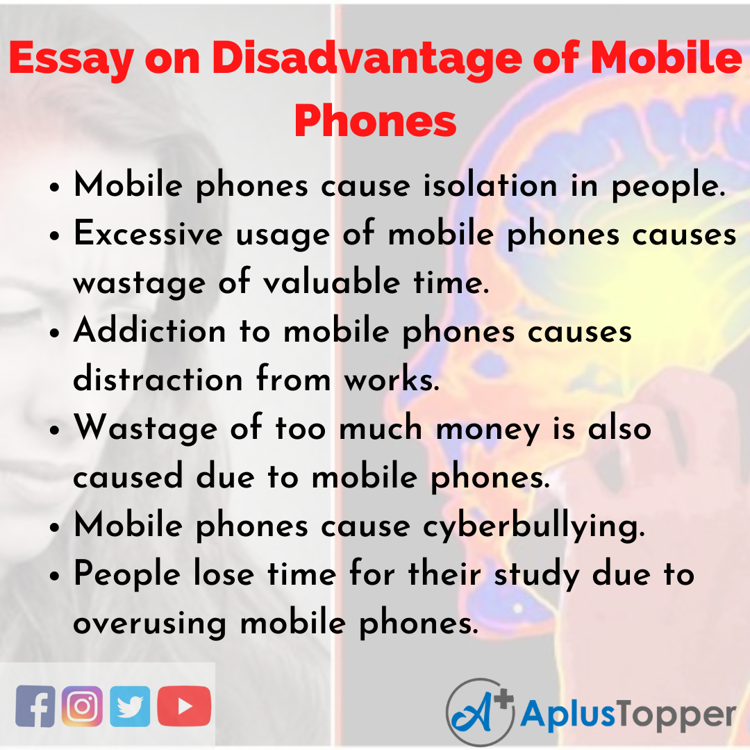 Essay on Disadvantage of Mobile Phones