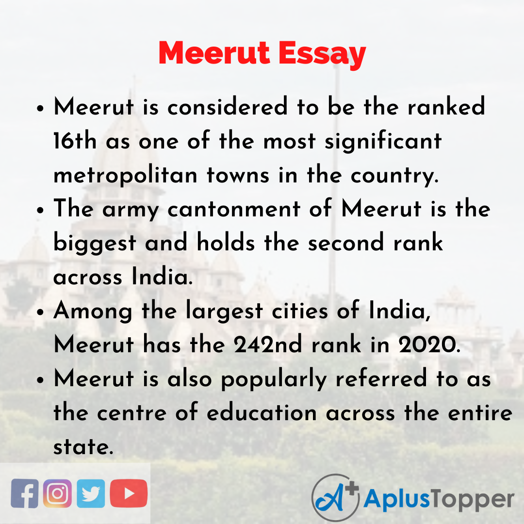Essay on Meerut