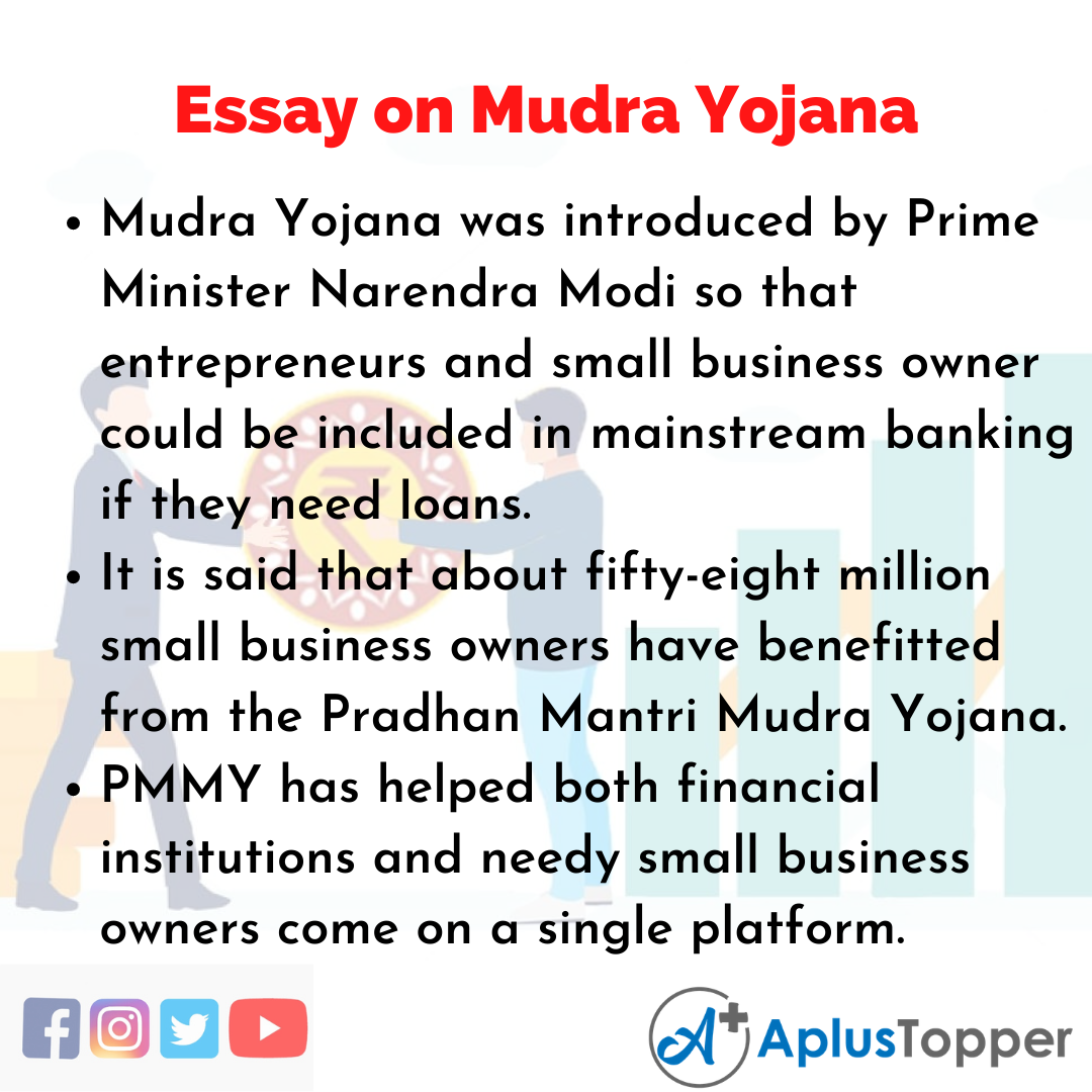 Essay on Mudra Yojana