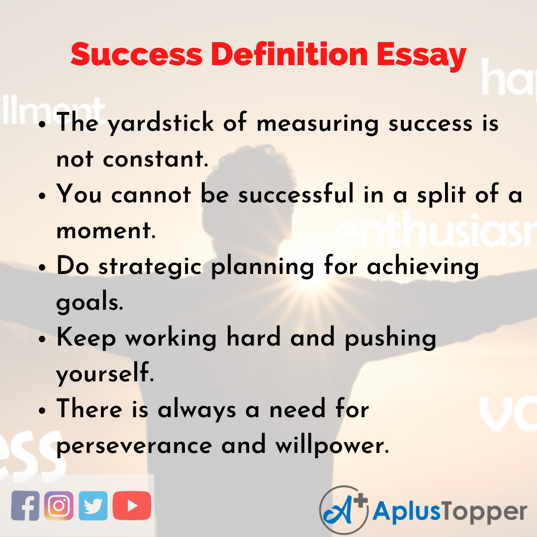Essay on Success Definition