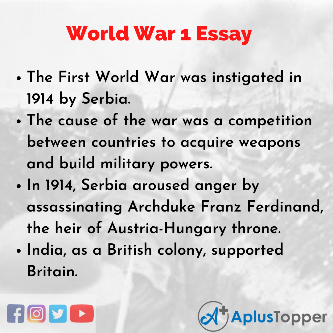 world war 1 essay topics