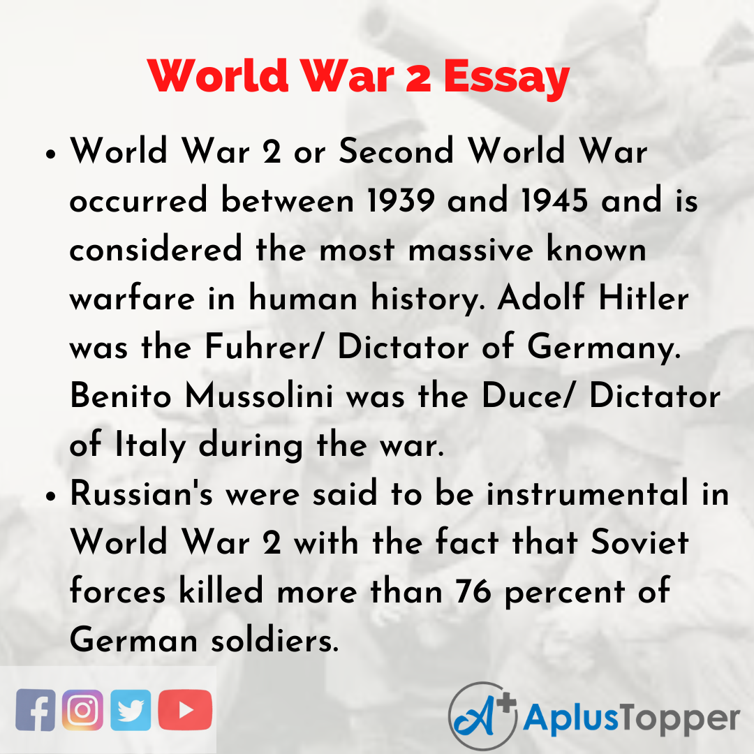 essay on world war two