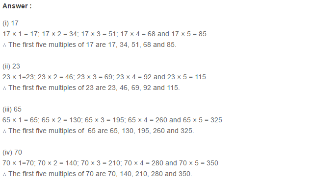 Factors and Multiples RS Aggarwal Class 6 Maths Solutions Exercise 2A 3.1