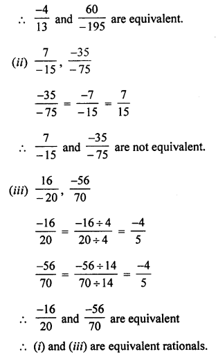 ML Aggarwal Class 7 Solutions for ICSE Maths Chapter 3 Rational Numbers Check Your Progress Q4.3